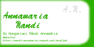 annamaria mandi business card